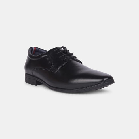 Bata Black Formal Derby-Style Shoes With Lace-Up Closure For Men (Style 8216352)
