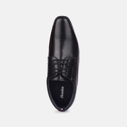 Bata Black Formal Derby-Style Shoes With Lace-Up Closure For Men (Style 8216352)