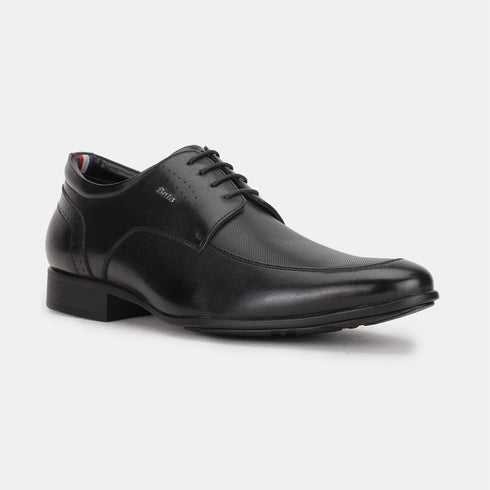 Bata Black Formal Derby-Style Shoes With Lace-Up Closure For Men (Style 8216709)
