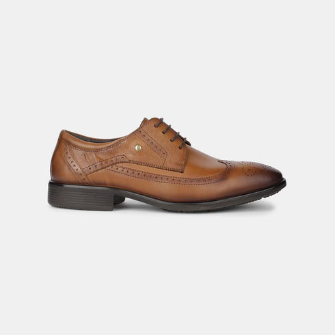 Hush Puppies Tan Derby Formal Shoes For Men (Style 8243037)