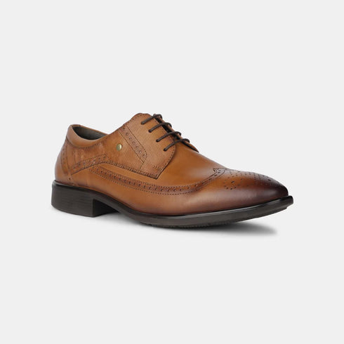 Hush Puppies Tan Derby Formal Shoes For Men (Style 8243037)
