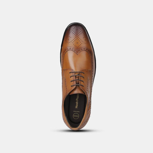 Hush Puppies Tan Derby Formal Shoes For Men (Style 8243037)