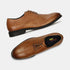Bata Tan Leather Formal Derby-Style Shoes With Lace-Up Closure For Men