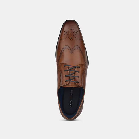 Red Label Tan Formal Shoes For Men
