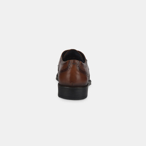 Bata Red Label Tan Formal Lace-Up Shoes For Men (Style 8243427)