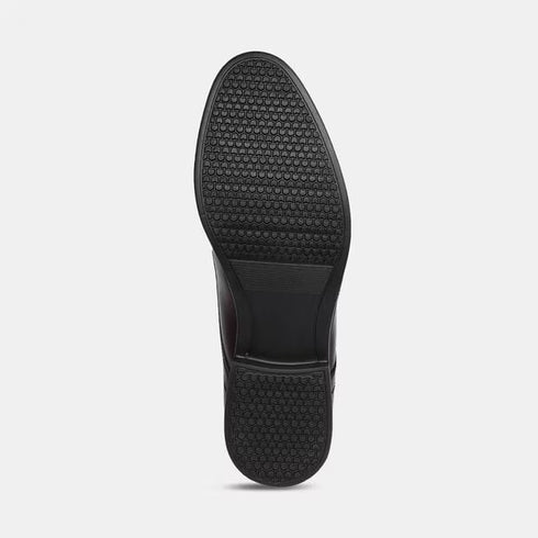 Bata Dark Brown Leather Formal Derby-Style Shoes For Men