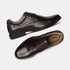 Bata Dark Brown Leather Formal Derby-Style Shoes For Men