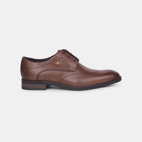 Hush Puppies Brown Derby Formal Shoes For Men (Style 8244120)