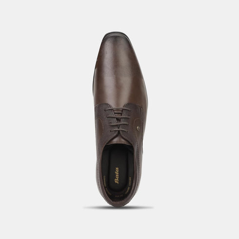 Bata Dark Brown Formal Shoes For Men (Style 8244243)