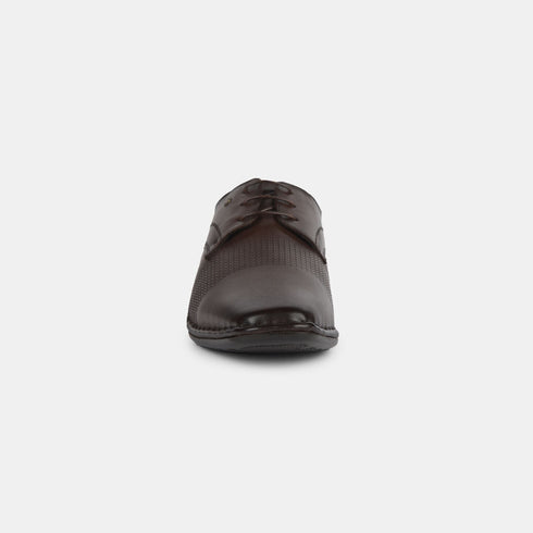 Bata Dark Brown Formal Lace-Up Shoes For Men (Style 8244452)