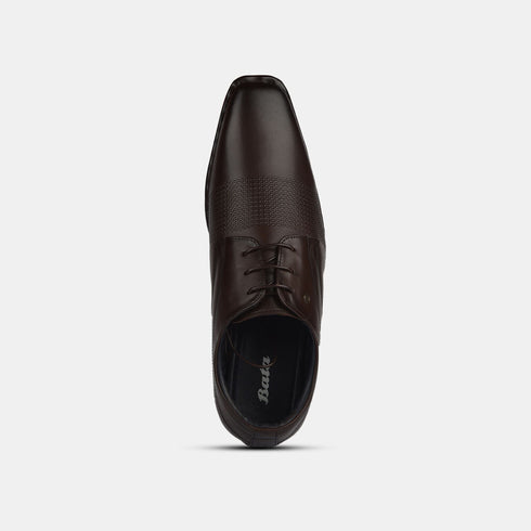 Bata Dark Brown Formal Lace-Up Shoes For Men (Style 8244452)