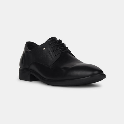Hush Puppies Black Derby Formal Shoes For Men (Style 8246043)