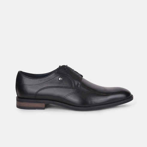 Hush Puppies Black Derby Formal Shoes For Men (Style 8246120)