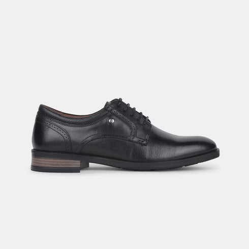 Hush Puppies Black Derby Formal Shoes For Men (Style 8246189)