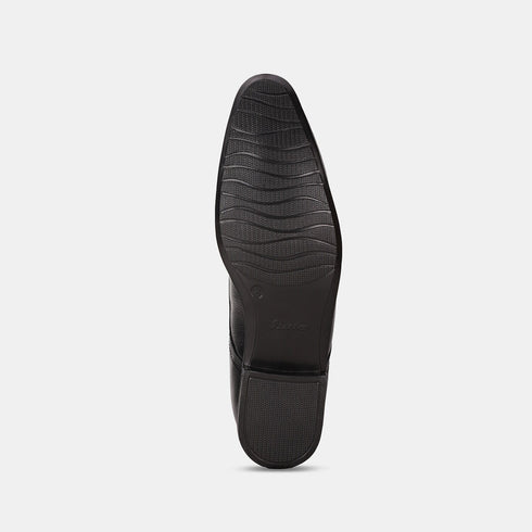 Bata Black Leather Formal Derby-Style Shoes For Men (Style 8246423)