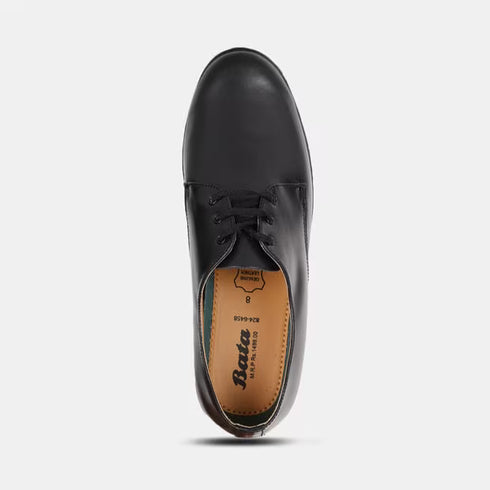 Bata Black Leather Formal Derby-Style Shoes For Men (Style 8246458)
