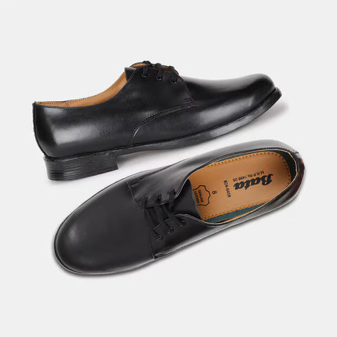 Bata Black Leather Formal Derby-Style Shoes For Men (Style 8246458)