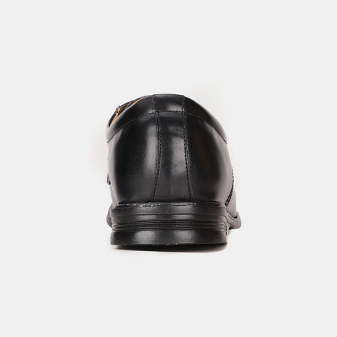 Bata Black Leather Formal Derby-Style Shoes For Men (Style 8246753)