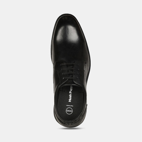 Hush Puppies Black Derby Formal Shoes For Men (Style 8246768)