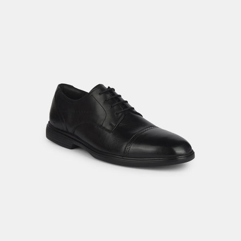 Hush Puppies Black Formal Lace-Up Shoes For Men (Style 8246900)