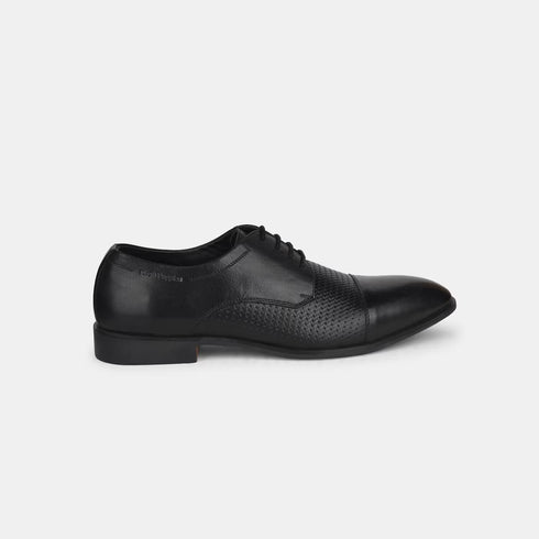 Hush Puppies Black Derby Formal Shoes For Men (Style 8246990)