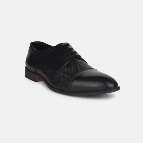 Hush Puppies Black Derby Formal Shoes For Men (Style 8246990)
