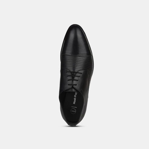 Hush Puppies Black Derby Formal Shoes For Men (Style 8246990)