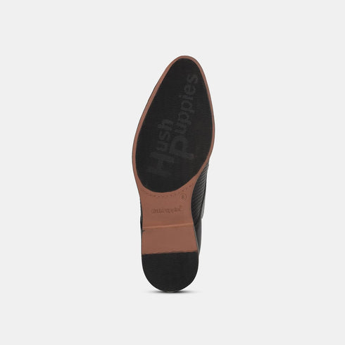 Hush Puppies Black Derby Formal Shoes For Men (Style 8246990)