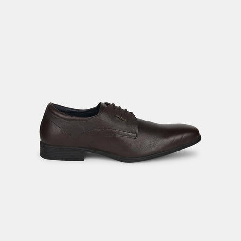 Hush Puppies Dark Brown Derby Formal Shoes For Men (Style 8254007)