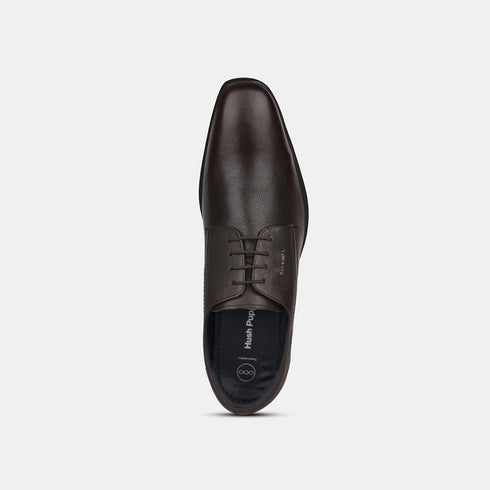 Hush Puppies Dark Brown Derby Formal Shoes For Men (Style 8254007)