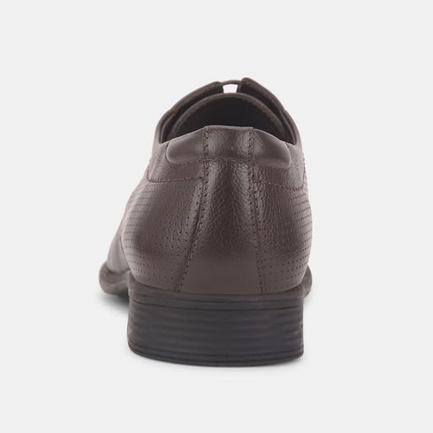 Hush Puppies Dark Brown Derby Formal Shoes For Men (Style 8254044)