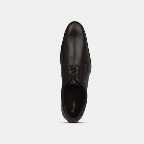 Bata Dark Brown Formal Lace-Up Shoes For Men (Style 8254260)
