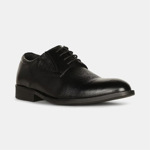 Bata Black Formal Derby Shoes With Lace-Up Closure For Men (Style 8256109)