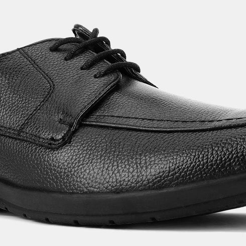 Bata Black Leather Formal Derby-Style Shoes For Men (Style 8256637)