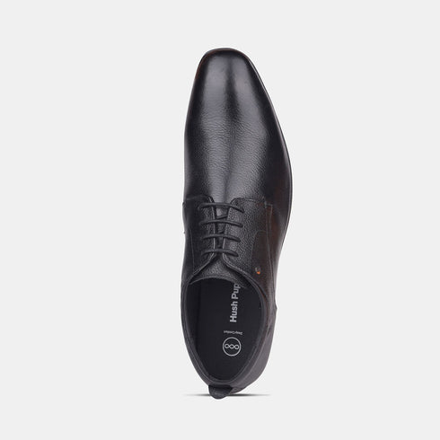 Hush Puppies Black Derby Formal Shoes For Men (Style 8256977)