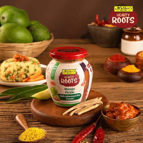 Mothers Recipe Hearty Roots Mango Pickle with Ashwagandha