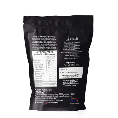 Naturevit Premium Phool Makhana Roasted Lotus Seeds