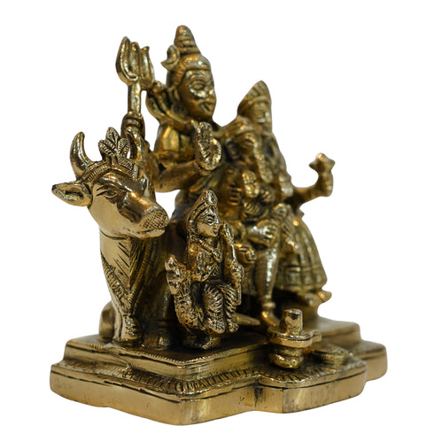 Brass Shiv Parivar Religious Temple Idol 1555g