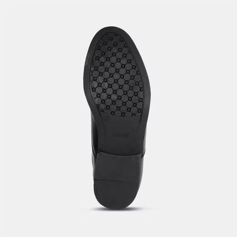 Bata Black Formal Oxford-Style Shoes For Men
