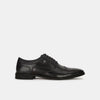 Bata Black Textured Oxford Style Formal Shoes For Men