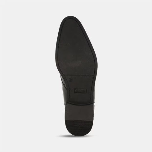 Bata Black Textured Oxford Style Formal Shoes For Men
