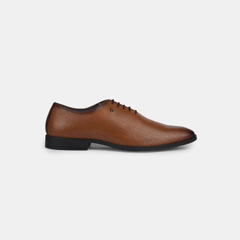 Bata Red Label Tan Formal Lace-Up Shoes For Men (Style 8343223)
