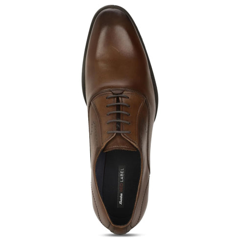 Bata Red Label Dark Brown Formal Shoes For Men (Style 8344055)