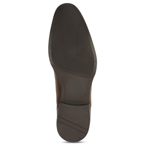 Bata Red Label Dark Brown Formal Shoes For Men (Style 8344055)