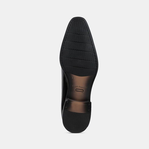 Hush Puppies Black Derby Formal Shoes For Men (Style 8386002)