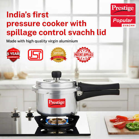 Prestige 1.5 Litre Aluminium Popular Svachh Outer Lid Pressure Cooker 1.5 L