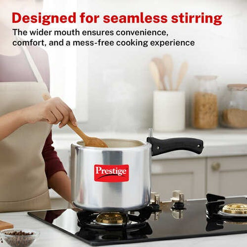 Prestige Nakshatra Plus Svachh Aluminium Spillage Control Pressure Cooker 2 L Silver
