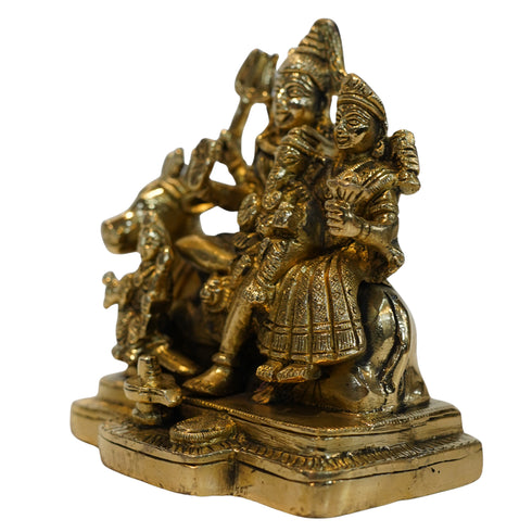 Brass Shiv Parivar Religious Temple Idol 1555g