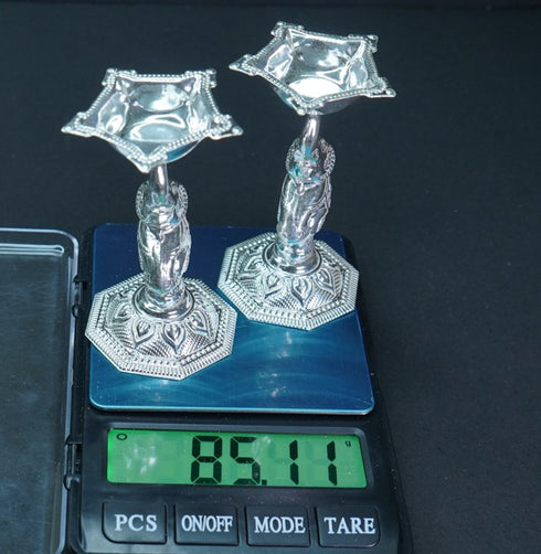 Pure Silver Elephant Lamps 85.11g By Mahita Collections