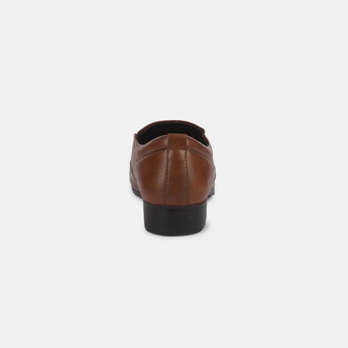Bata Light Brown Slip-On Formal Shoes For Men (Style 8513267)